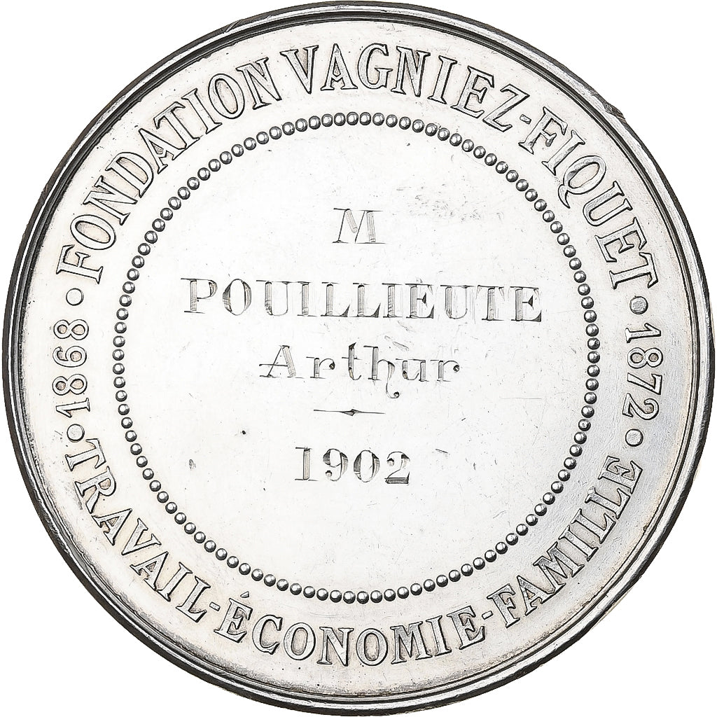 France, Medal, Ville d'Amiens, 1902, Silver, Dantzell, AU(55-58)