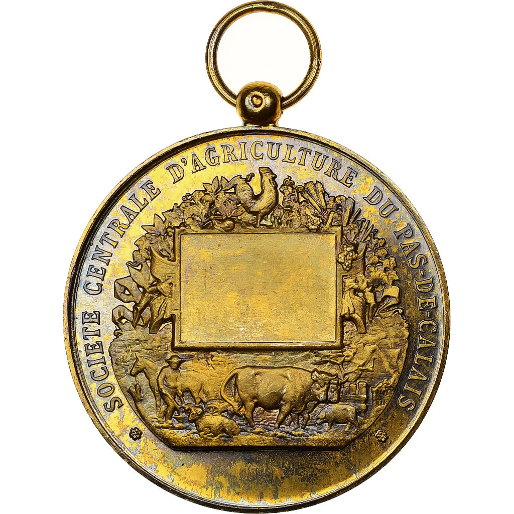 France, Médaille, Société Centrale d'Agriculture du Pas-de-Calais, Gold