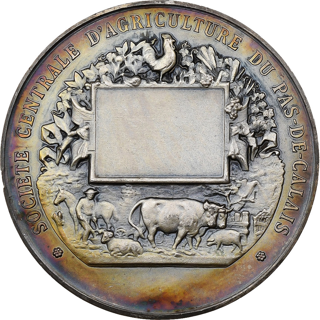 France, Medal, Société Centrale d'Agriculture du Pas-de-Calais, Silver