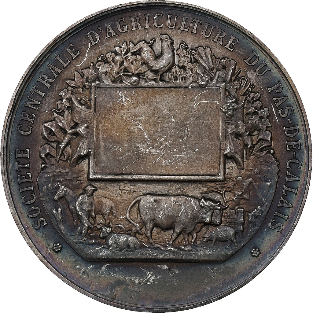 France, Medal, Société Centrale d'Agriculture du Pas-de-Calais, Silver