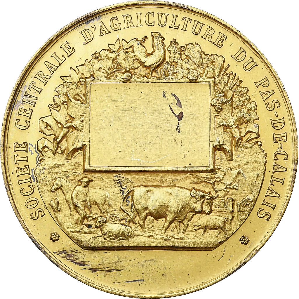 France, Médaille, Société Centrale d'Agriculture du Pas-de-Calais, Gold