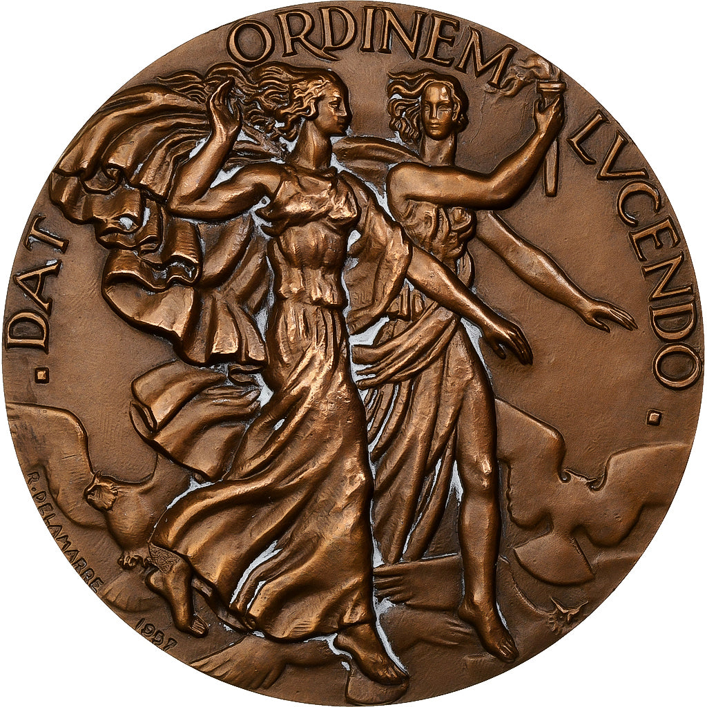 Frankreich, Medaille, Cent-cinquantenaire de la Cour des comptes, 1957, Bronze