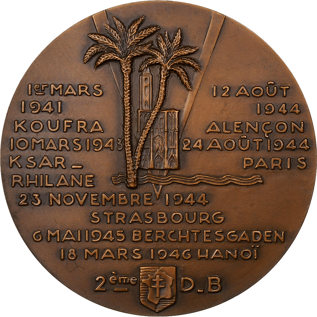 France, Medal, Général Leclerc de Hauteclocque, Maréchal de France, 1947