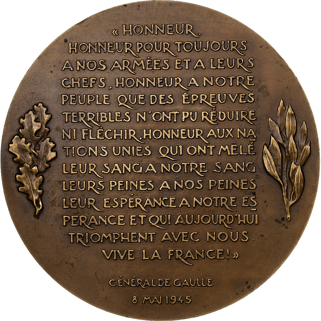 Francia, medaglia, Seconde Guerre Mondiale, Victoire du 8 Mai 1945, 1945