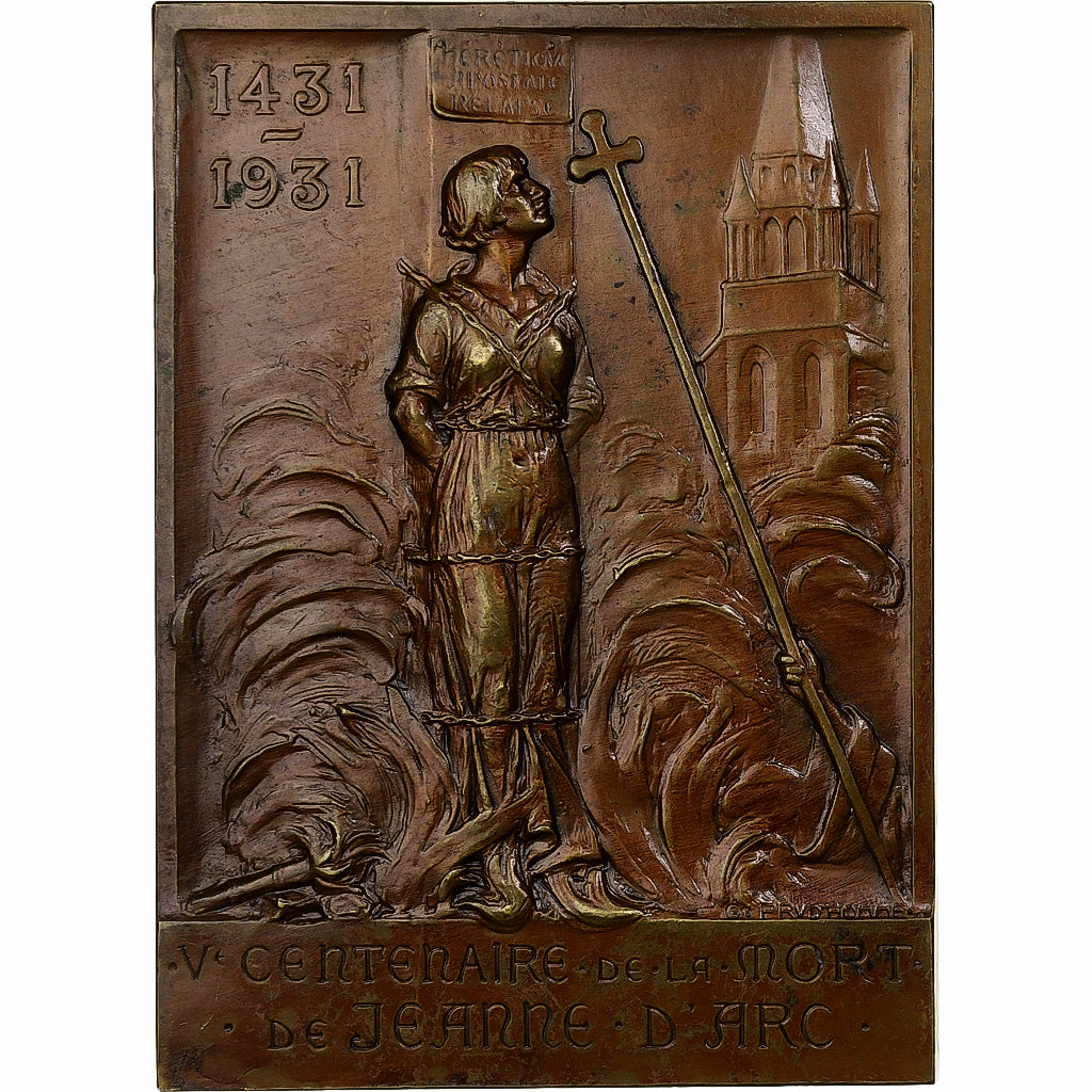 France, Medal, Jeanne d'Arc, V ème Centenaire de sa Mort, 1931, Bronze