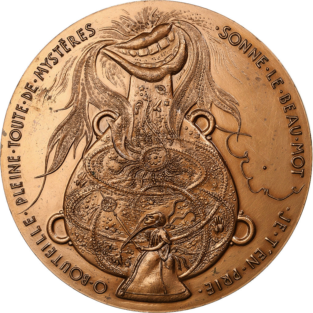 Frankreich, Medaille, François Rabelais, Bronze, Joly, VZ