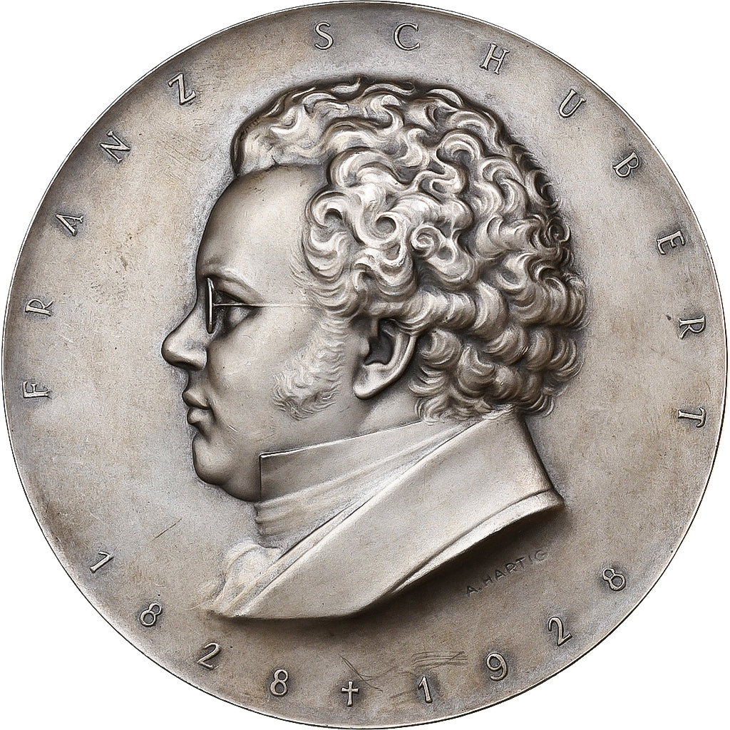 Österreich, Medaille, Centenaire Schubert, 1928, Silber, VZ