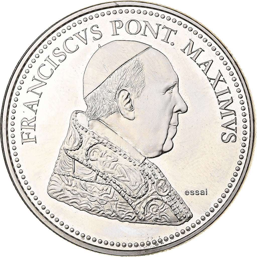 Francia, medaglia, Franciscus Pontifex Maximus, Nichel, SPL-