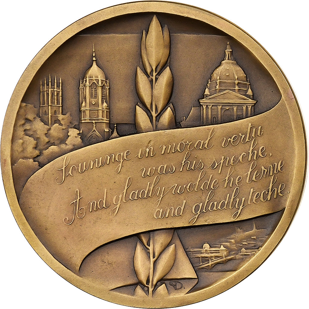 France, Medal, Emile Legouis, 1932, Bronze, AU(55-58)