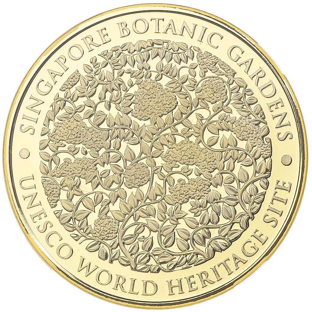 Singapour, Médaille, Singapore Botanic Gardens, Singapore Mint, Métal doré