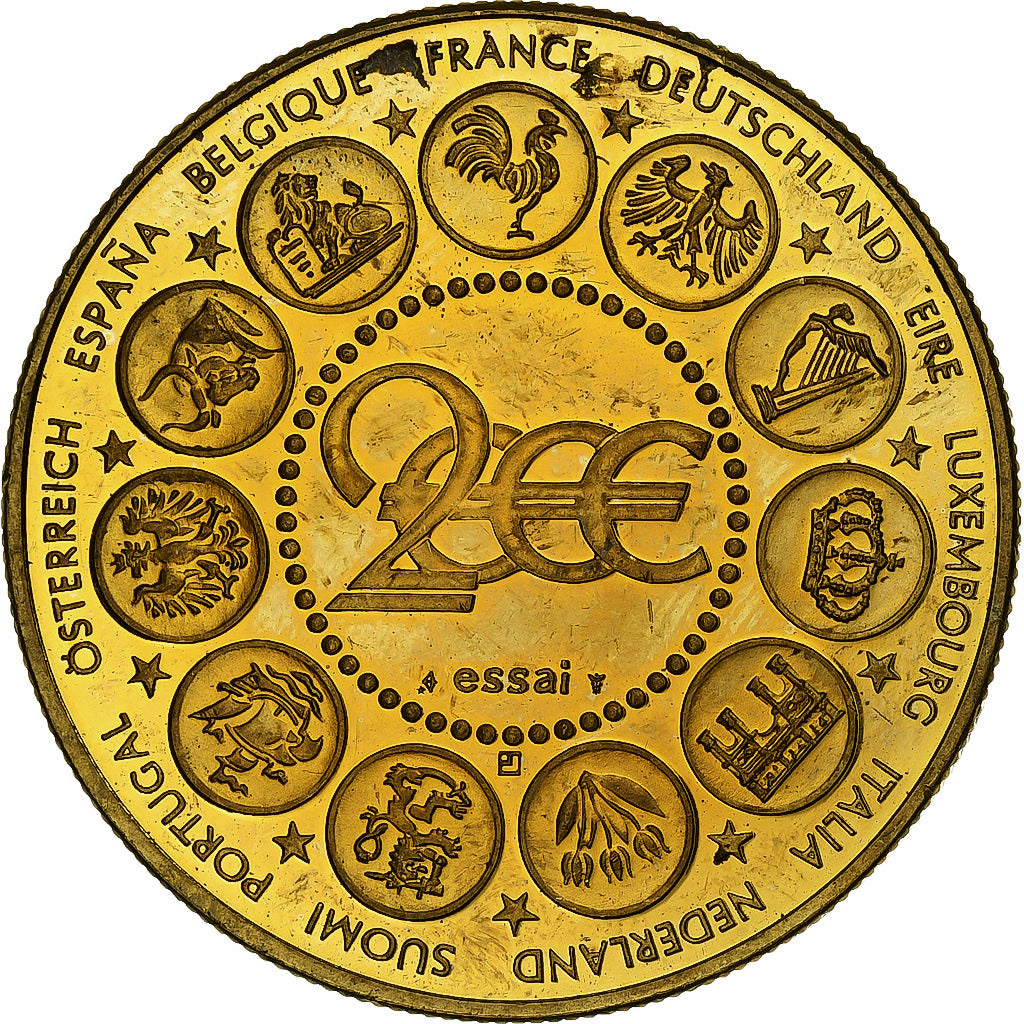 Francia, medaglia, Essai Euro Marianne, 2000, Rame-nichel-alluminio, SPL-