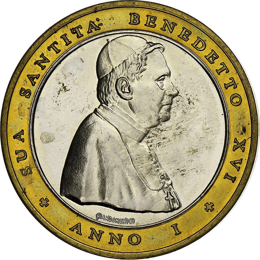 Francia, medaglia, Jean-Paul II - Benoit XVI, Bimetallico, BB