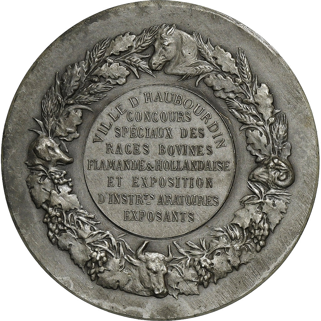Francia, medaglia, Cérès enseigne l'agriculture, Argento, Dubois.H, BB+