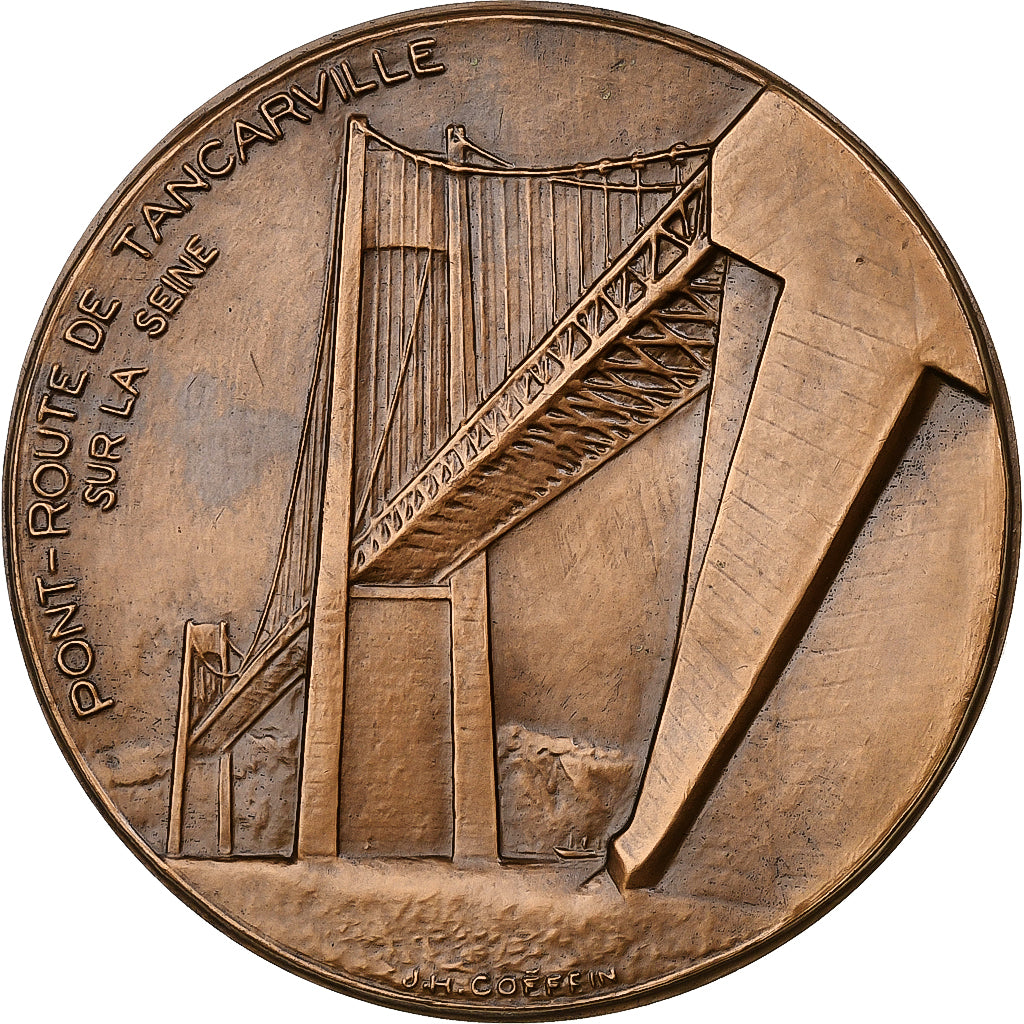 Frankreich, Medaille, Chambre de commerce du Havre, inauguration du pont de
