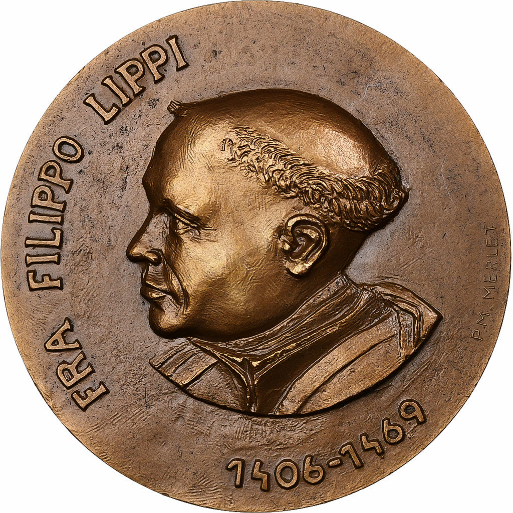 Francia, medalla, Fra Filippo Lippi, 1967, Bronce, Merlet, MBC+