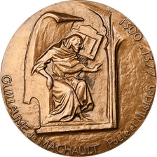 France, Medal, Guillaume de Machaut, 1966, Bronze, AU(50-53)