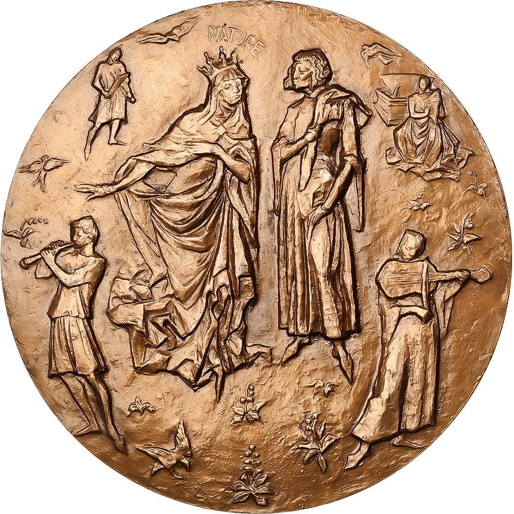 France, Medal, Guillaume de Machaut, 1966, Bronze, AU(50-53)