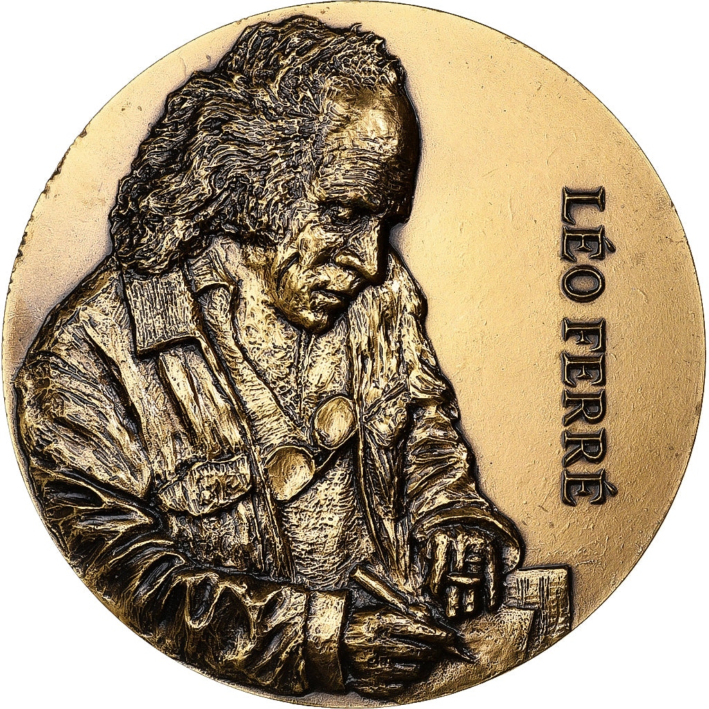 France, Medal, Léo Ferré, Bronze, Lovy, AU(55-58)