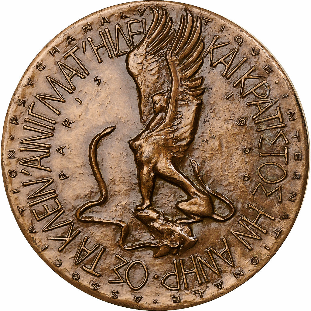 France, Medal, Sigmund Freud, 1967, Bronze, A. Guzman, AU(55-58)