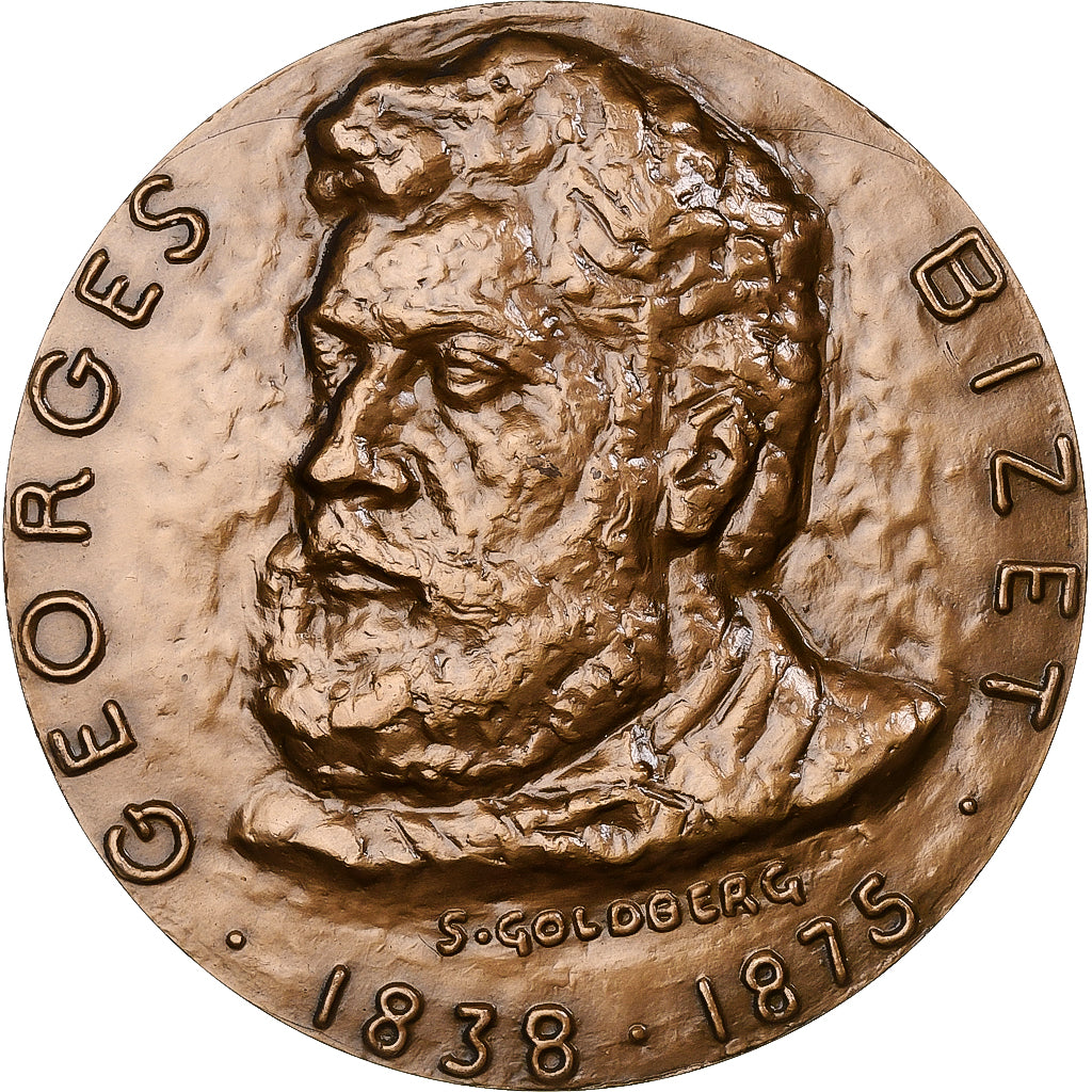 France, Medal, Georges Bizet, 1969, Bronze, Goldberg, AU(55-58)