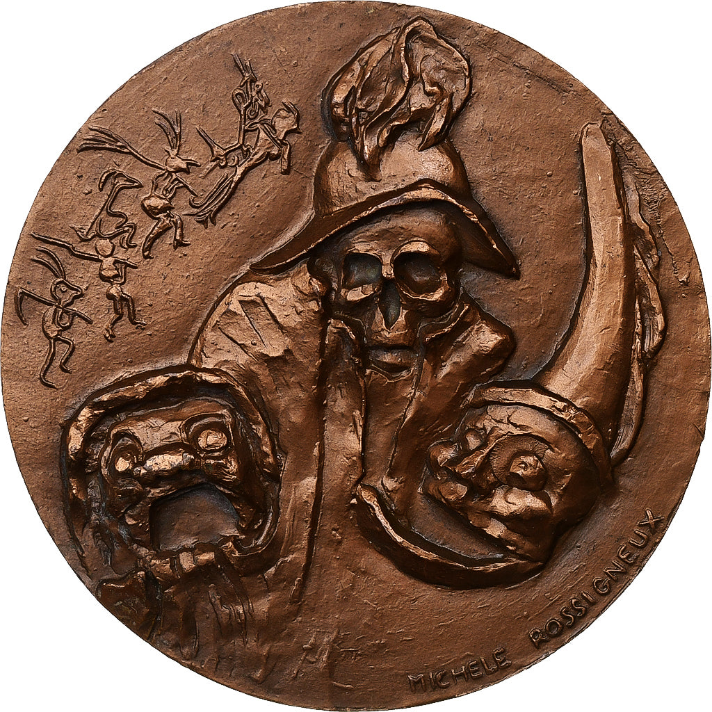 França, medalha, James Ensor, 1973, Cuivre, Michele Rossigneux, AU(50-53)