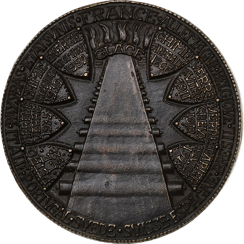 Francia, medalla, Troisième centenaire de Saint Gobain, 1965, Bronce, EBC
