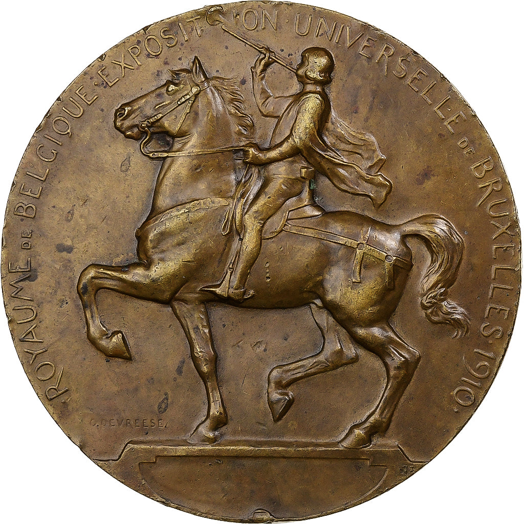France, Medal, Exposition Universelle de Bruxelles, 1910, Bronze, Devreese