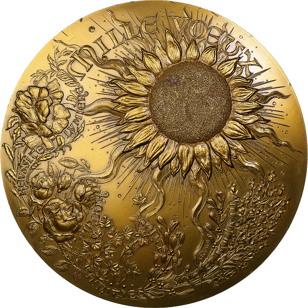 Francia, medalla, Mille Voeux pour l'An Neuf, 1974, Bronce, Lecuyer, EBC