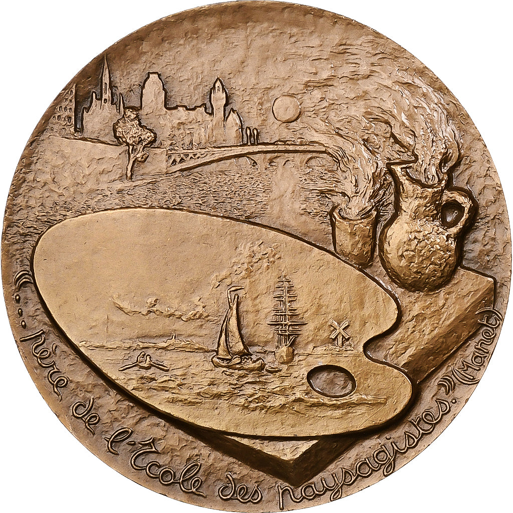 Frankrijk, Medaille, Jongkind, 1968, Bronzen, Leognany, PR