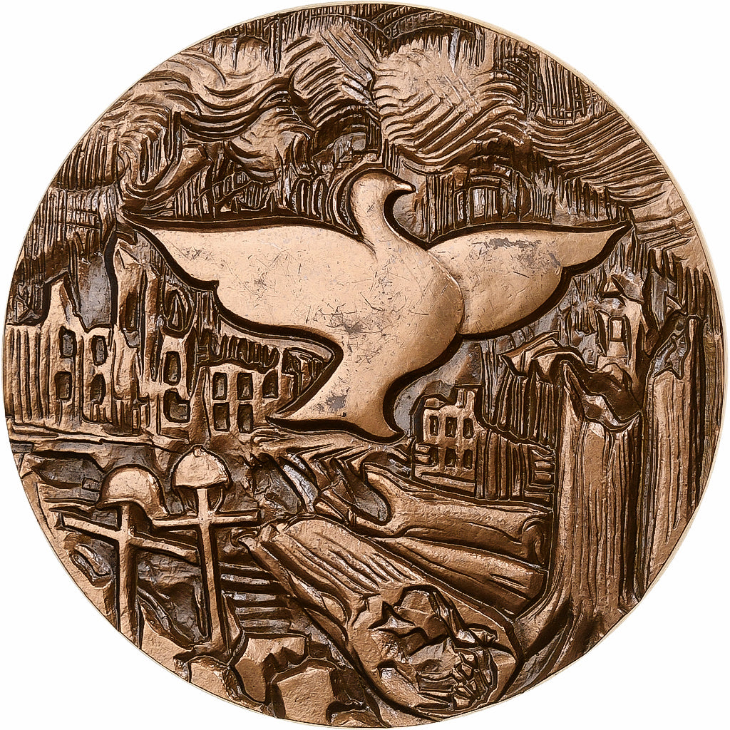 Francja, medal, Henri Barbusse, 1979, Brązowy, AU(50-53)
