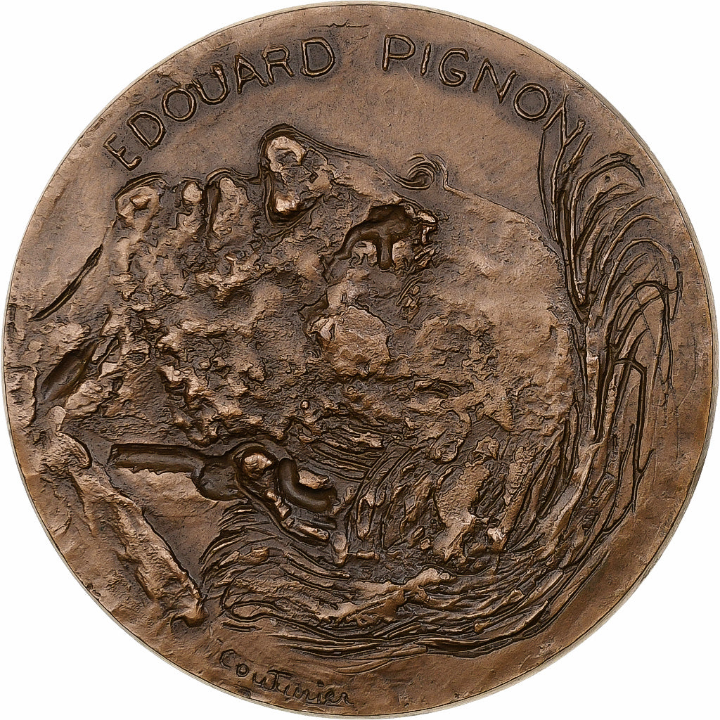 France, Medal, Edouard Pignon, 1973, Bronze, Couturier, AU(50-53)