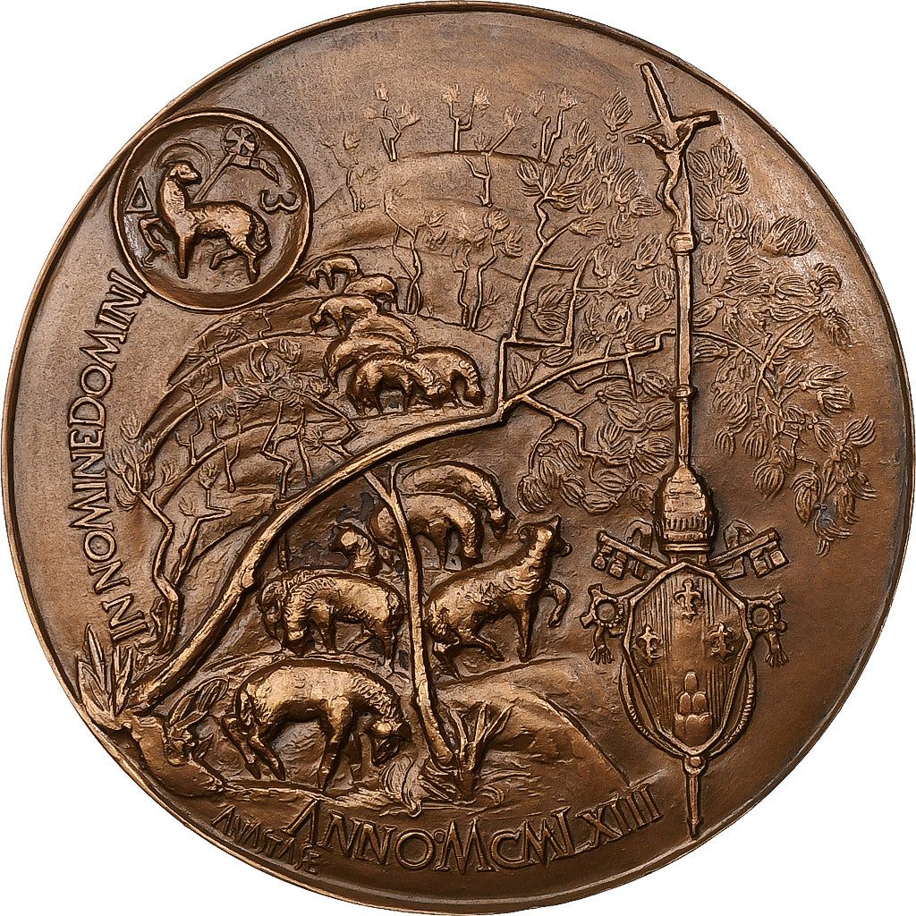 Francia, medalla, Paul VI, 1967, Bronce, Anastase, EBC