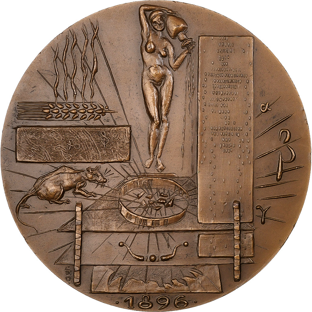 France, Medal, Henri Becquerel, 1971, Bronze, AU(55-58)