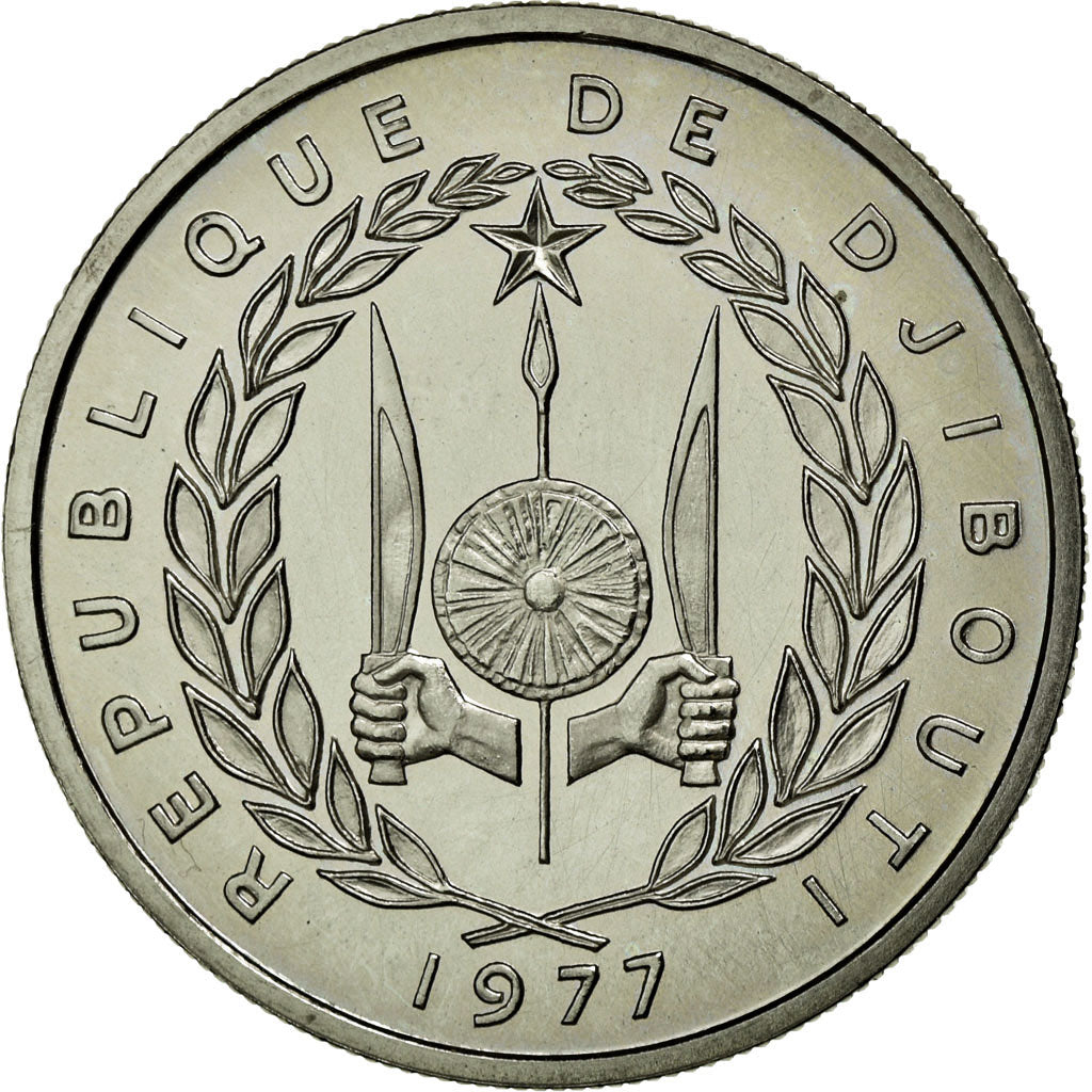 Coin, Djibouti, 50 Francs, 1977, MS(65-70), Nickel, KM:E6