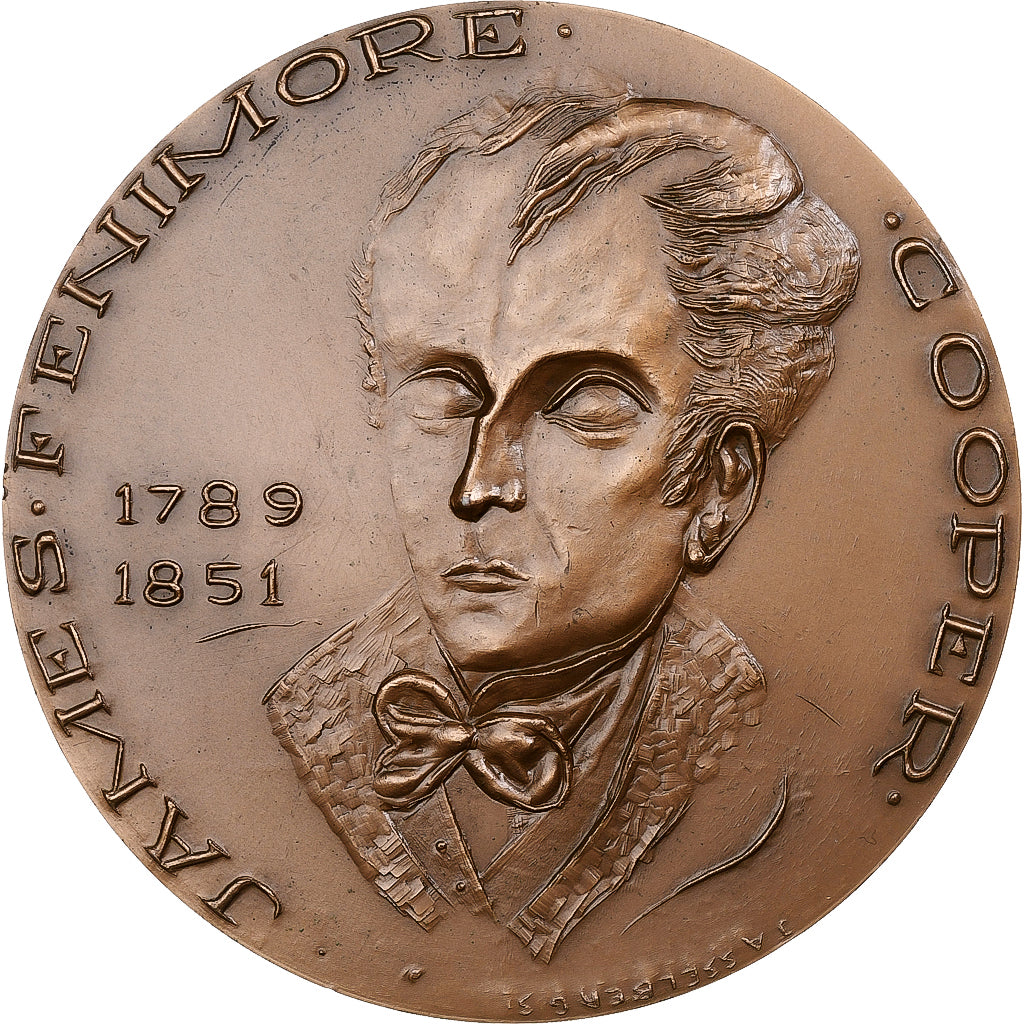 Frankreich, Medaille, James Fenimore Cooper, 1973, Bronze, VZ