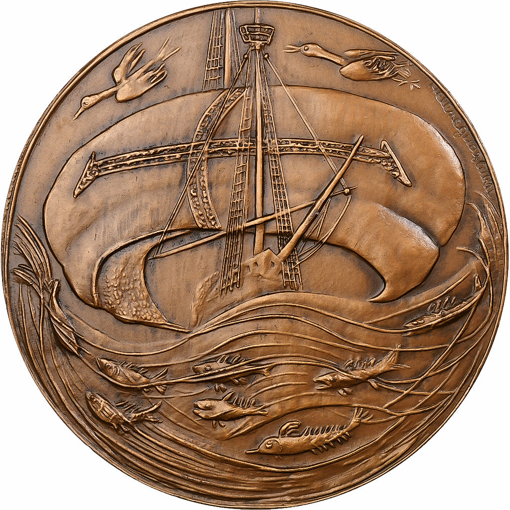 Frankrijk, Medaille, Vasco de Gama, Bronzen, PR
