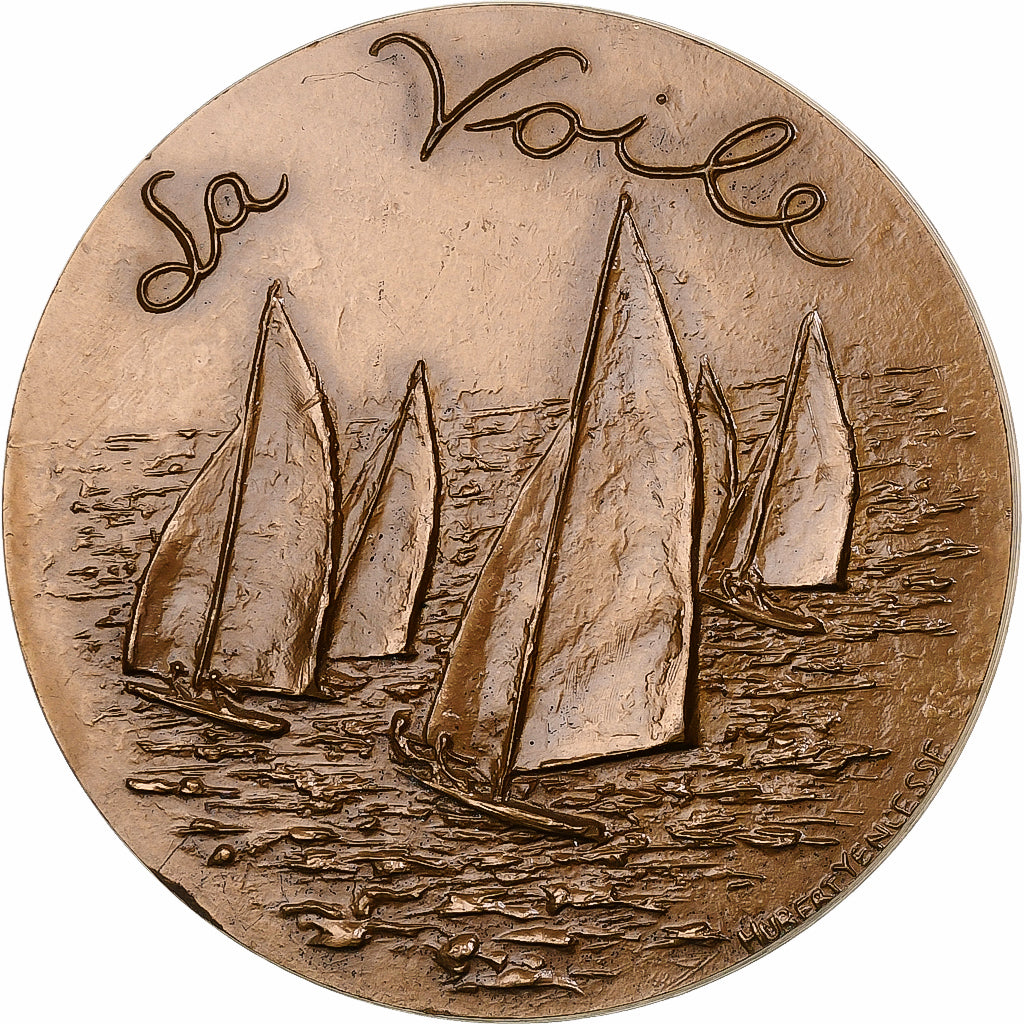France, Médaille, La voile, 1972, Bronze, SUP, Hubert Yencesse