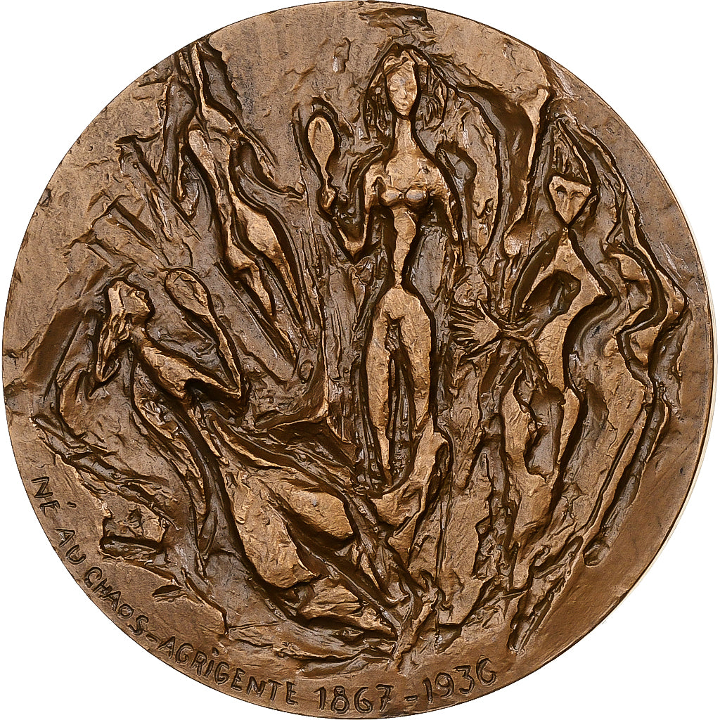 France, Medal, Luigi Pirandello, 1967, Bronze, Quérolle, AU(55-58)