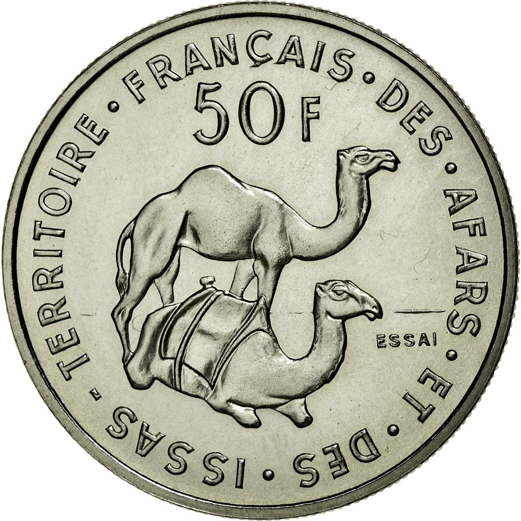 Coin, Djibouti, 50 Francs, 1970, MS(65-70), Nickel, KM:E6