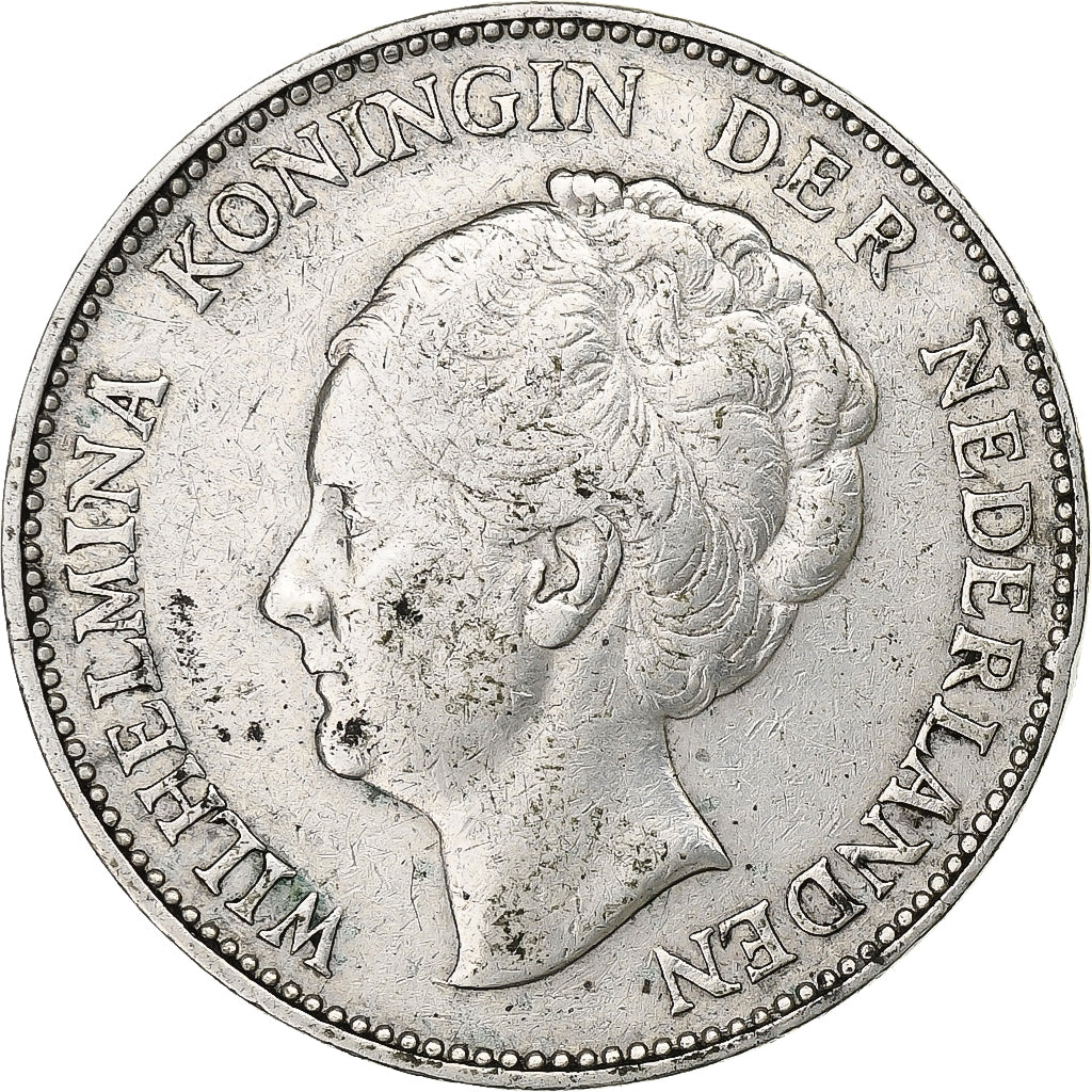 Netherlands, Wilhelmina I, Gulden, 1924, Silver, EF(40-45), KM:161.1
