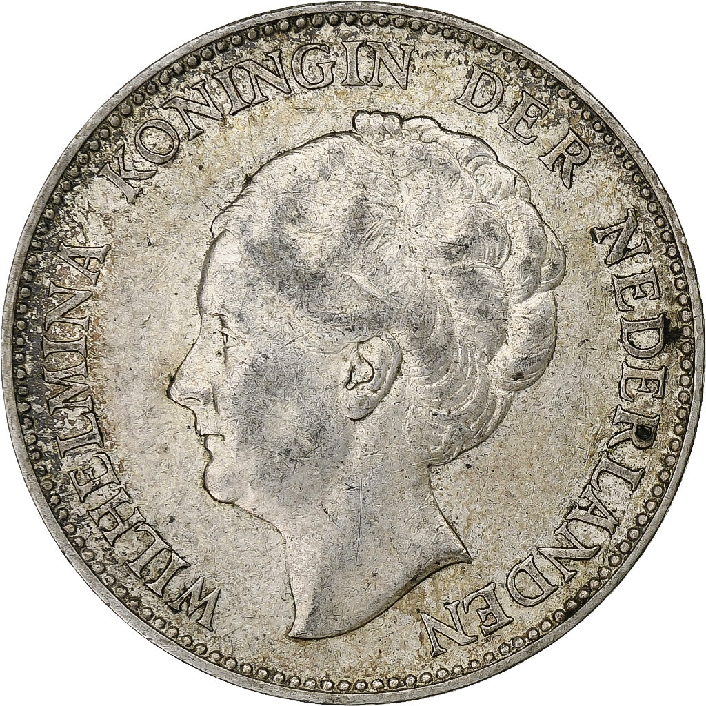 Netherlands, Wilhelmina I, Gulden, 1924, Silver, EF(40-45), KM:161.1