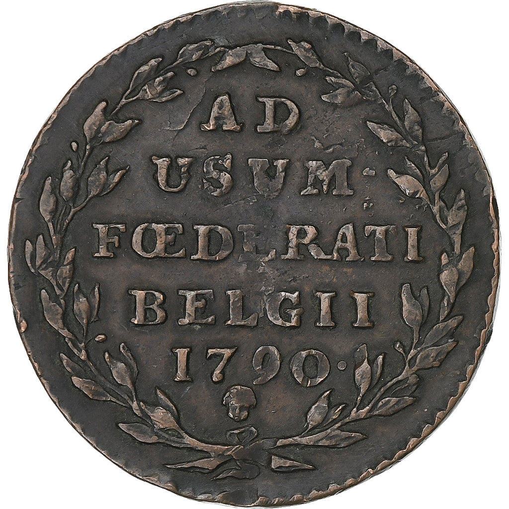 Paesi Bassi austriaci, 2 Liards, 2 Oorden, 1790, Brussels, Rame, BB, KM:45