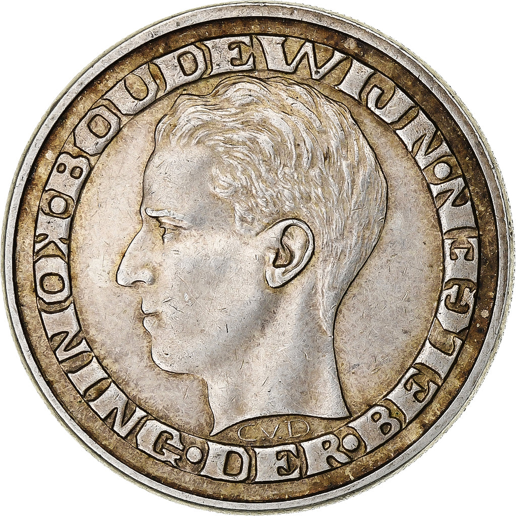 Belgio, Baudouin I, 50 Francs, 50 Frank, 1958, Brussels, Argento, SPL-, KM:151.1