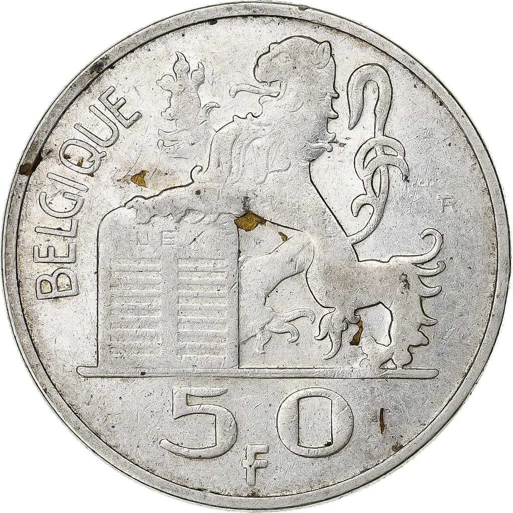 Belgium, Régence Prince Charles, 50 Francs, 50 Frank, 1949, Silver, EF(40-45)