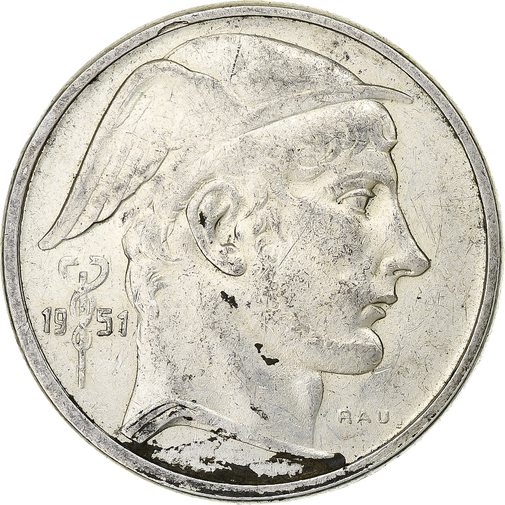 Belgium, Régence Prince Charles, 50 Francs, 50 Frank, 1951, Silver, EF(40-45)