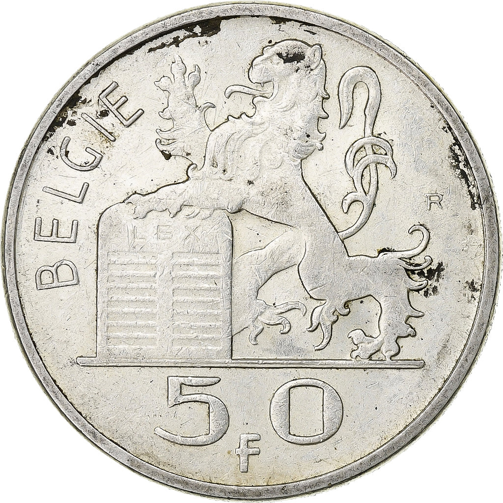 Belgium, Régence Prince Charles, 50 Francs, 50 Frank, 1951, Silver, EF(40-45)