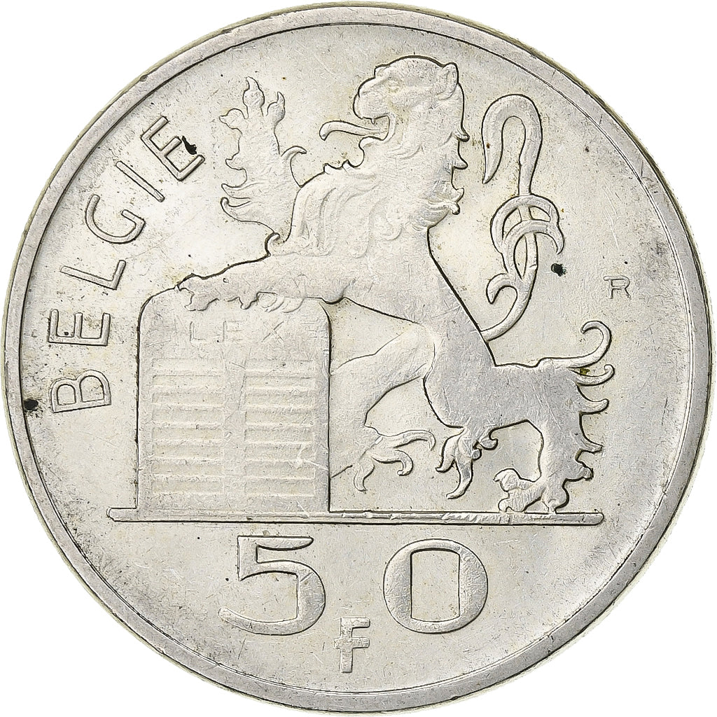 Belgique, Régence Prince Charles, 50 Francs, 50 Frank, 1951, Argent, TTB+