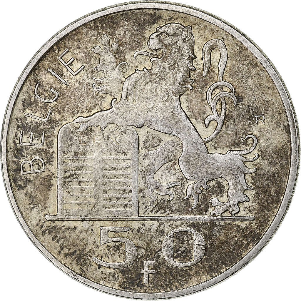 Belgium, Régence Prince Charles, 50 Francs, 50 Frank, 1851, Silver, EF(40-45)