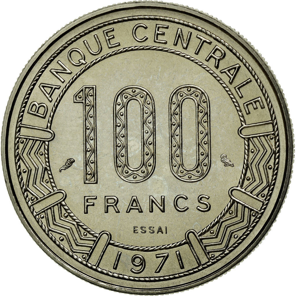 Münze, Gabun, 100 Francs, 1971, Paris, STGL, Nickel, KM:E3