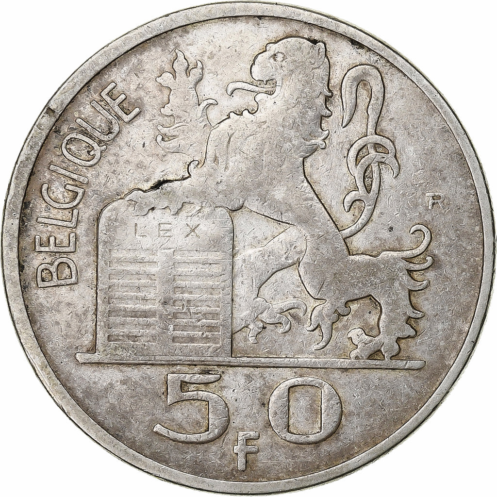Belgium, Régence Prince Charles, 50 Francs, 50 Frank, 1951, Silver, EF(40-45)